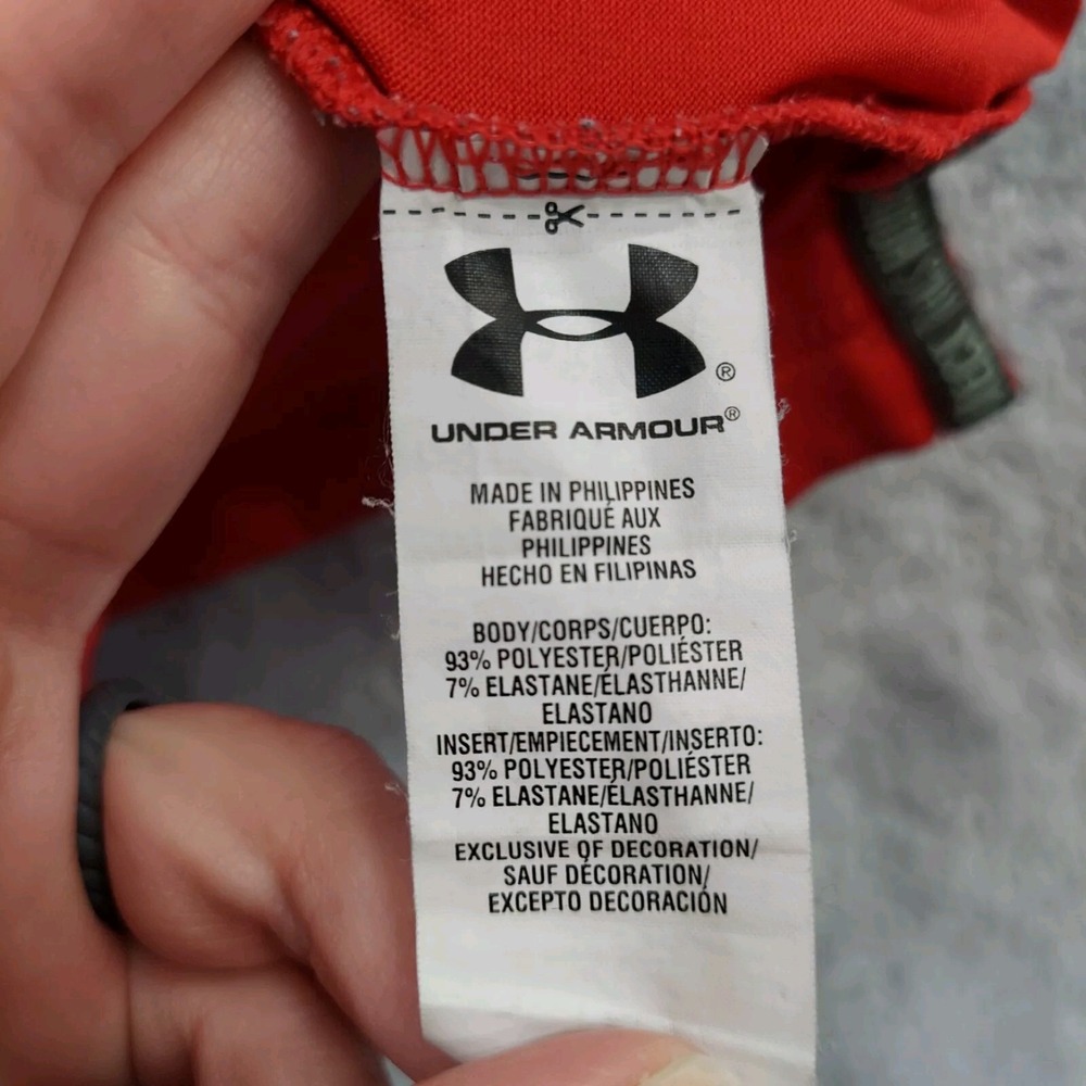 Under Armour Polo Shirt 2XL Men Red‎ Loose Heatgear Athletic Short Sleeve Polo - Picture 6 of 10